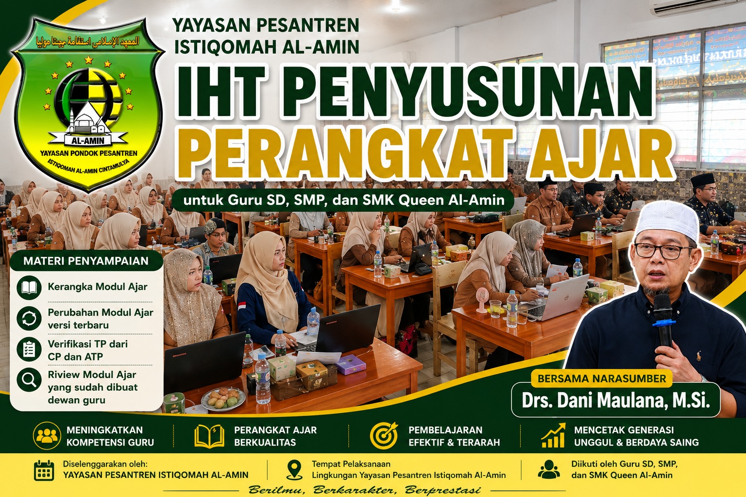 Yayasan Pesantren Istiqomah Al-Amin Gelar IHT Penyusunan Perangkat Ajar bagi Guru SD, SMP, dan SMK Queen Al-Amin